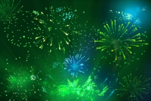 Green Fireworks 21919314169 300x200 - Green Fireworks 2 - green, Fireworks, abstract